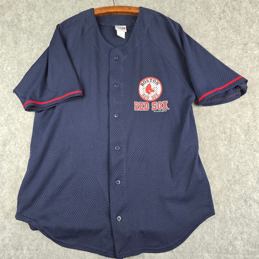 Vintage 1997 Chalk Line Boston Red Sox Jersey Mo Vaughn 42 Navy Mesh Mens XL